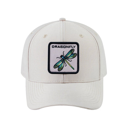 Dragonfly V2 6-Panel Baseball Cap with Beige front and Beige back