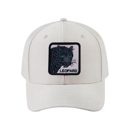 Leopard V2 6-Panel Baseball Cap with Beige front and Beige back
