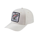 Salmon V2 6-Panel Baseball Cap with Beige front and Beige back