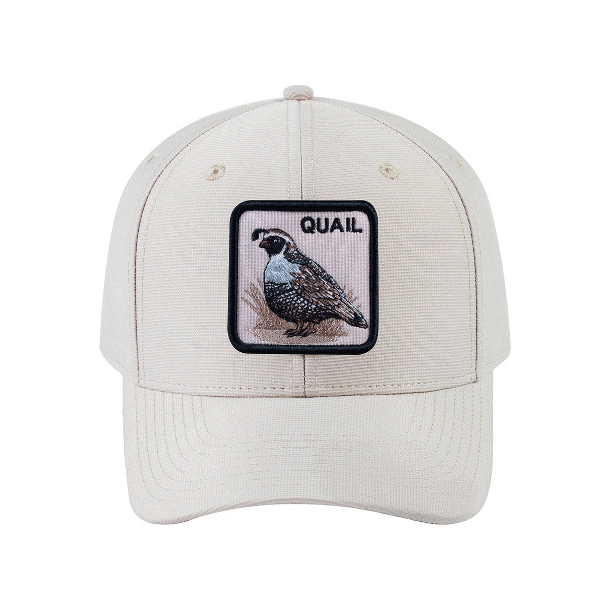 Quail V2 6-Panel Baseball Cap with Beige front and Beige back