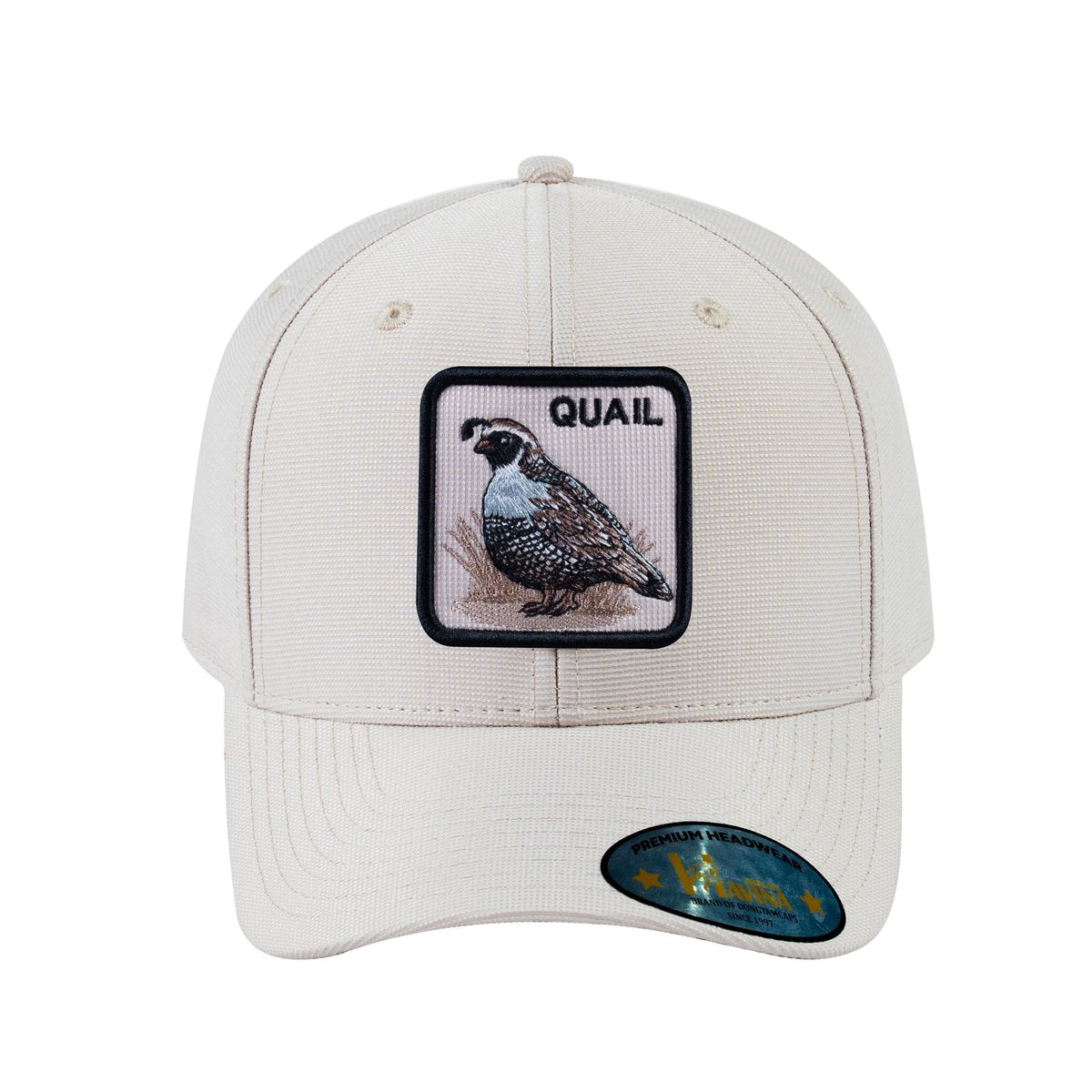 Quail V2 6-Panel Baseball Cap with Beige front and Beige back