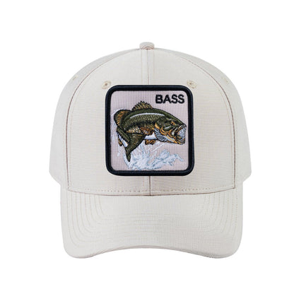 Bass V2 6-Panel Baseball Cap with Beige front and Beige back