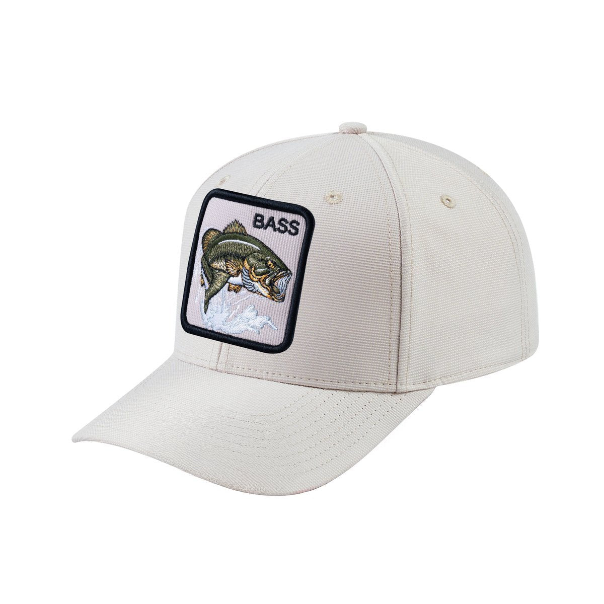 Bass V2 6-Panel Baseball Cap with Beige front and Beige back