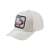 Reindeer V2 6-Panel Baseball Cap with Beige front and Beige back