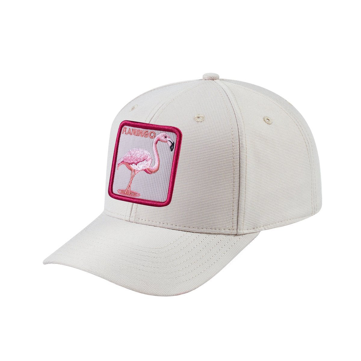 Flamingo V2 6-Panel Baseball Cap with Beige front and Beige back