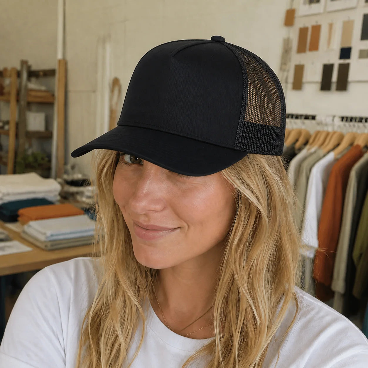 Illustrative Blank Hats lifestyle scene